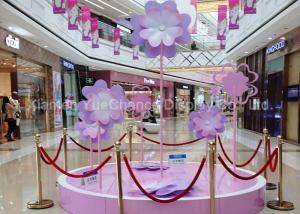 Quality Purple Color Giant Acrylic Decoration , Acrylic Flower Decoration Custom Size wholesale