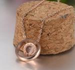 Roman numerals Pendant Necklace Stainless Steel Jewelry Necklace Rose Gold Chain