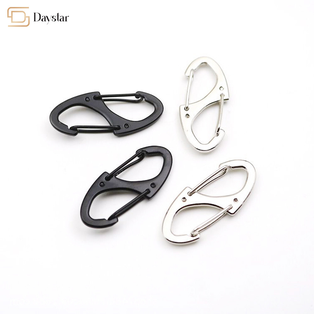Double Sided S Carabiner Clips Metal Accessories Slide Lock Snap Hooks