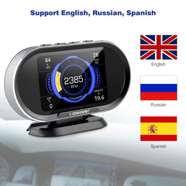 Cheap KONNWEI Headp Up Display Obd Ii Gauge Diagnostic Scanner For All Cars for sale