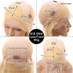 Odm 613 Blonde Wig Lac Virgin Human Hair Bundles Remy Silky Straight