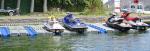 Plastic pontoon dry dock double system