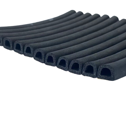 Highly Durable D Type EDPM Foam Self-Adhesive Rubber Sealing Strip for Doors and Windows
