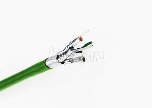 Quality PVC Jacket 0.51mm Bare Copper Cat6a Patch Cables , Round Shape Cat6a Shielded Cable wholesale