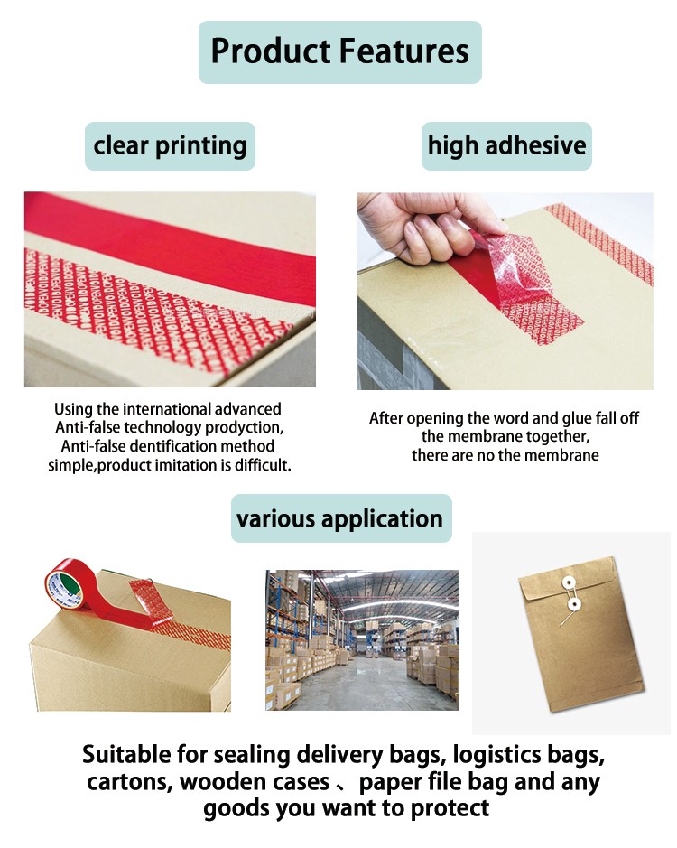 Void Open Tamper Seal Stickers Security High Adhesive