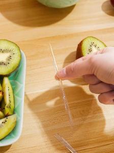 Quality Individually Plastic Bag Wrapper Bamboo Tooth Picks For Fruit Salad wholesale