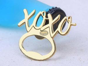 Quality Cool Innovative Zinc Alloy Gold Coating XOXO Men Women Blank with Engraved Logo Wedding Favor Gift Bottle Opener wholesale