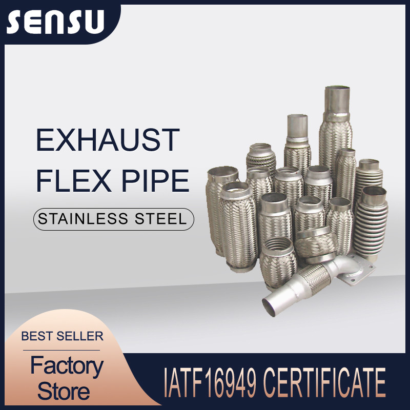 Automotive Exhaust Flex Pipe SS201 Double Braid 51mm*203mm*303mm