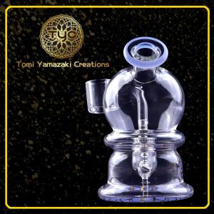 Quality 4 Inch Thick Hookah Water Pipe Bong Shisha Glass Smoking Pipe With Bowl Blue wholesale