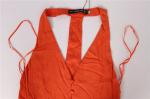 Longline Ladies Dress Clothing 100% Viscose Red Camisole Dress