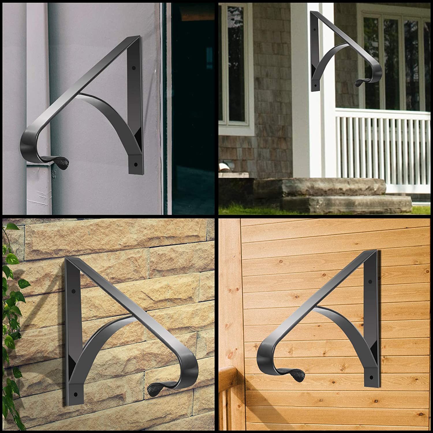 Steel/wood Stairway Support Hardware Single-side Bracket for Stairway Handrail Mount