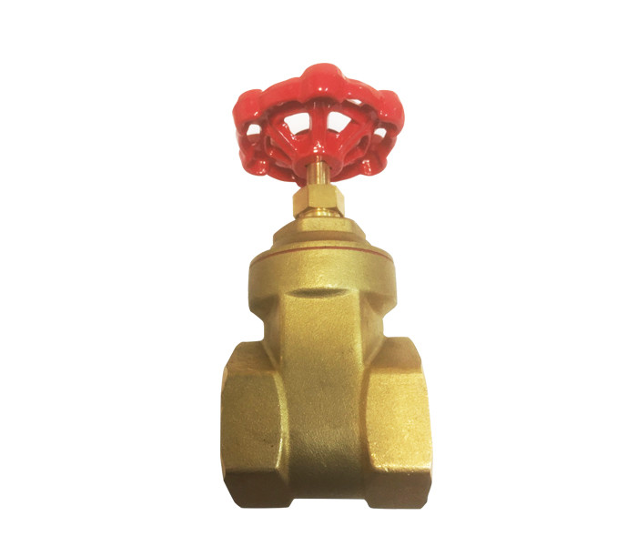 DN15 Brass Water Valve Forged Brass Water Gate Valve With Iron Wheel Handle