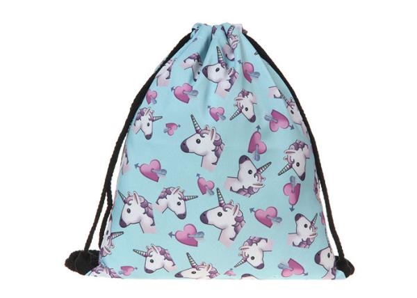 Waterproof Polyester Ladies Drawstring Bag Backpack OEM Service