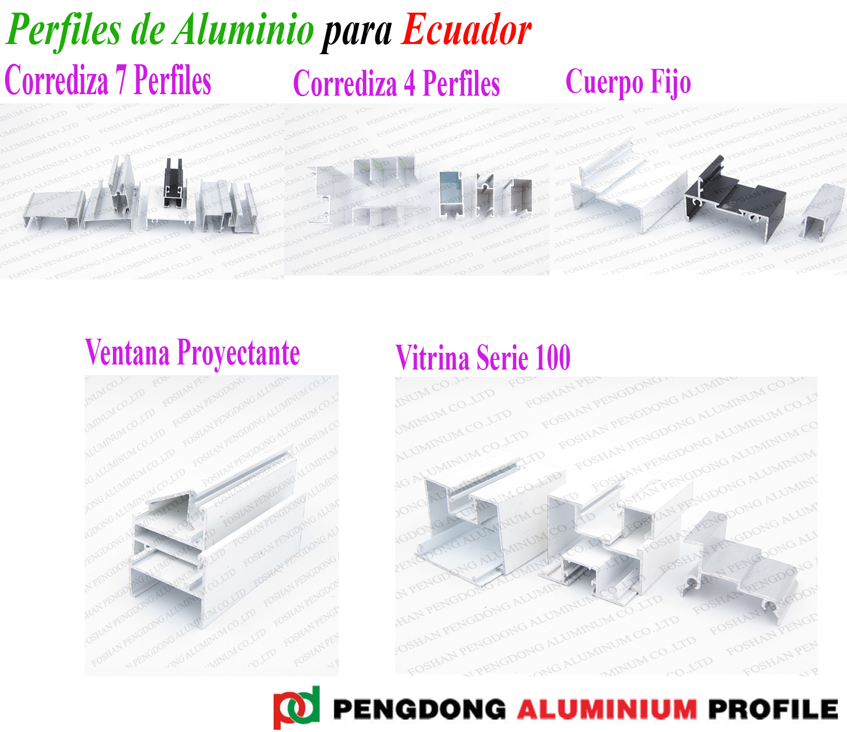 Profiles Aluminum For Ecuador Fixed Window