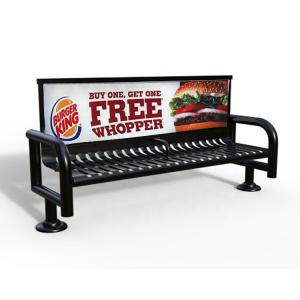 Quality Outdoor Leisure ISO9001 680mm Width Steel Garden Benches wholesale