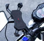 Telescopic Waterproof Bike Phone Stand , 5V 2A Phone Holder For Motorcycle