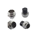 Board Male M12 4 Pin Aircraft Connector Waterproof Aviation Plug