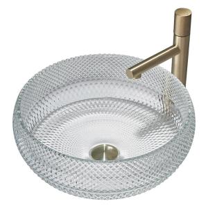 Quality Transparent Clear Crystal Glass Vessel Sinks Bathroom Vanity Wash Sink Above Counter wholesale