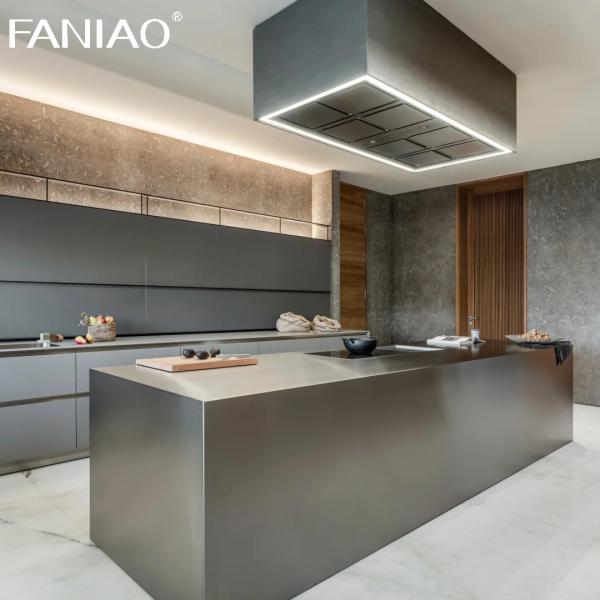 Cheap Smart Kitchen Furniture Cupboards Luxury Stainless Steel Modern Kitchen Cabinet for sale