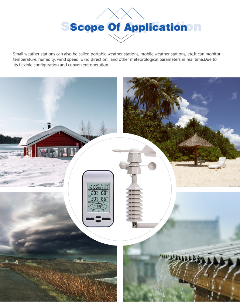 Outdoor Wireless Weather Station Temperature Humidity Wind Direction And Speed Sensor