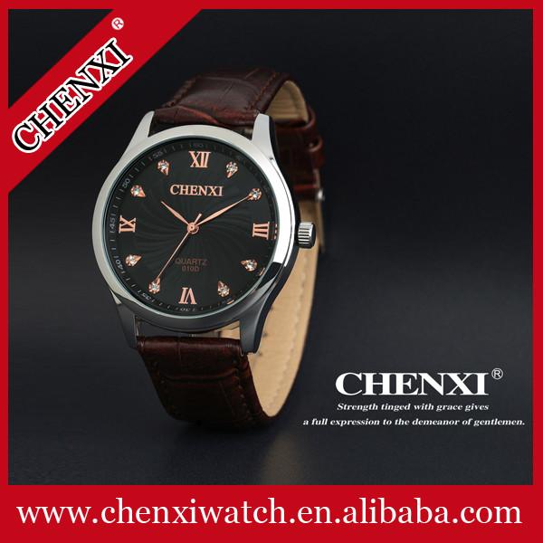 L013AG Gold Watches Quartz Stainless Steel Case Pointer Analog Watch Black Wine