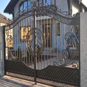 Quality Outdoor Garden Wrought Iron Fence Courtyard Entry Gates Easily Assembled wholesale
