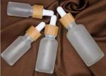 BPA Free Lead Free Round 50ml Glass Dropper Bottles With Bamboo Collar
