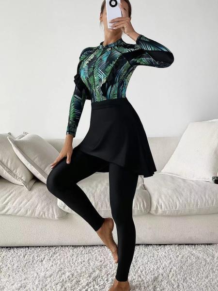Long Sleeved Trousers Muslim Swimming Costume Conservative Burkini Hijab