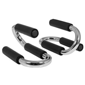 Quality Chrome Iron Gym Push Up Bar Stand S Shape Home Exercise wholesale