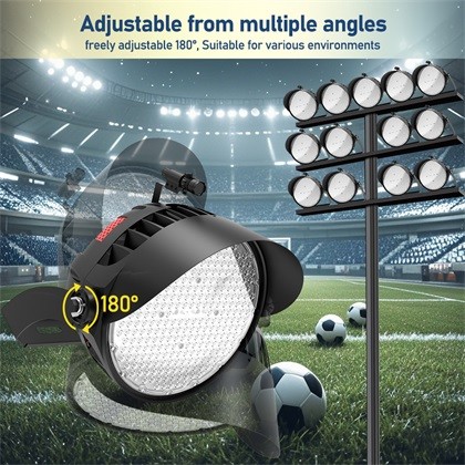 LED Stadium Light for Parking Garages and Other Harsh Environments with Laser Designator for Enhanced Visibility