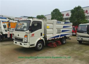 Quality HOWO RHD / LHD Mobile Road Sweeper Truck , Truck Mounted Street Sweeper wholesale