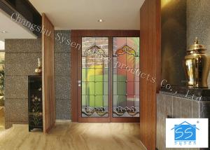 Quality 08&quot;*36&quot; Sliding Glass Doors Theft Proof Brass / Nickel / Patina Available wholesale