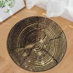 Bedroom Marble Small Circular Rugs Polyester Computer Desk Floor Mat