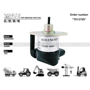 Quality DC 24V Fuel Stop Solenoid 1C010-60015 KX080 Excavator Electrical Parts wholesale