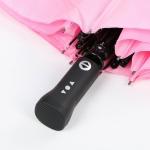 21 Inch Pink Automatic Open And Close Umbrella , Self Closing Umbrella For Women