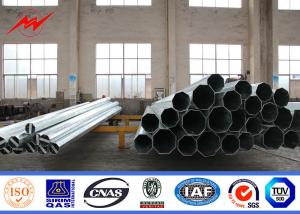 Quality 14m 8KN Steel Electric Utility Pole For 115KV Distribution Line Project wholesale