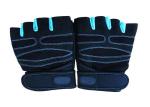Black Workout Hand Gloves , Wrist Wrap 10.5 Inch Weighted Exercise Gloves