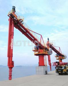 Quality Red Cement Ship Unloader 30 Degree For Lifting Up Probing Down Pitch Angle wholesale
