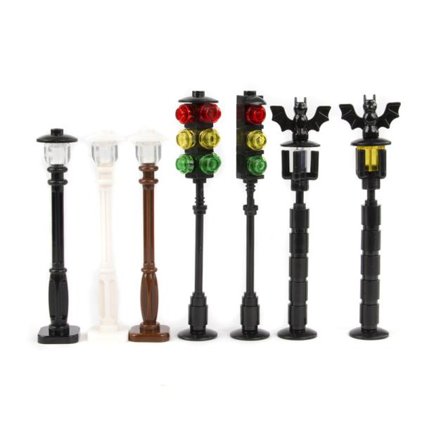 City accessories compatible with legoingly road street lamp traffic light