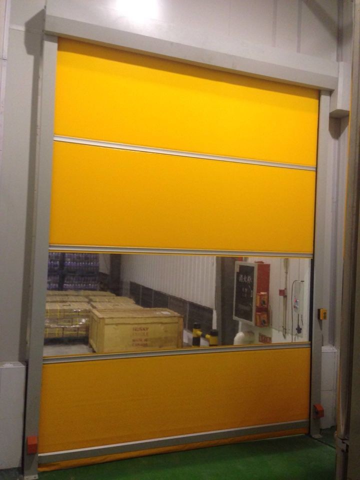 Auto Anti-static PVC High Speed Shutter Door / Fast Speed Scroll Door For Factory Workshop
