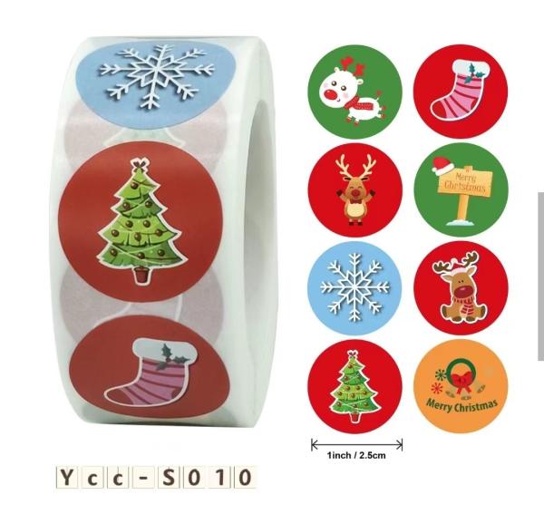 Cheap ODM Merry Christmas Printing Label Stickers Matte Lamination for sale