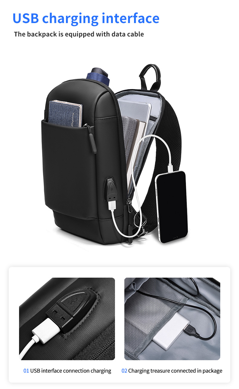 Factory Wholesale new design travel shoulder bag korean crossbody custom chest men sling bag