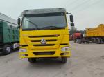Manual Transmission Type Sinotruk HOWO Dumper Truck 10 Wheeler Yellow Color