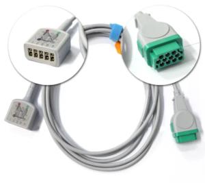Quality Professional Snap ECG Lead Cable GE One Piece 3 Lead Cables De Ecg wholesale