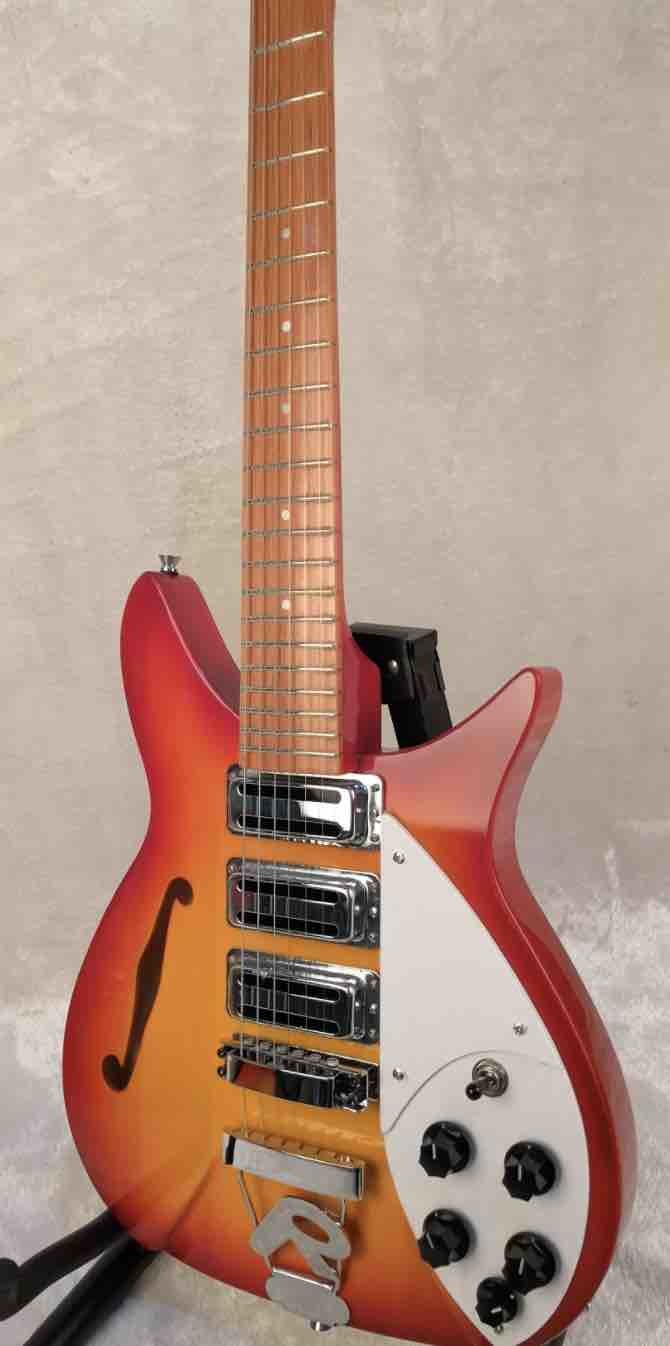 Custom F Hole Ricken 325 Electric Guitar in Cherry Red Body Kinds Color