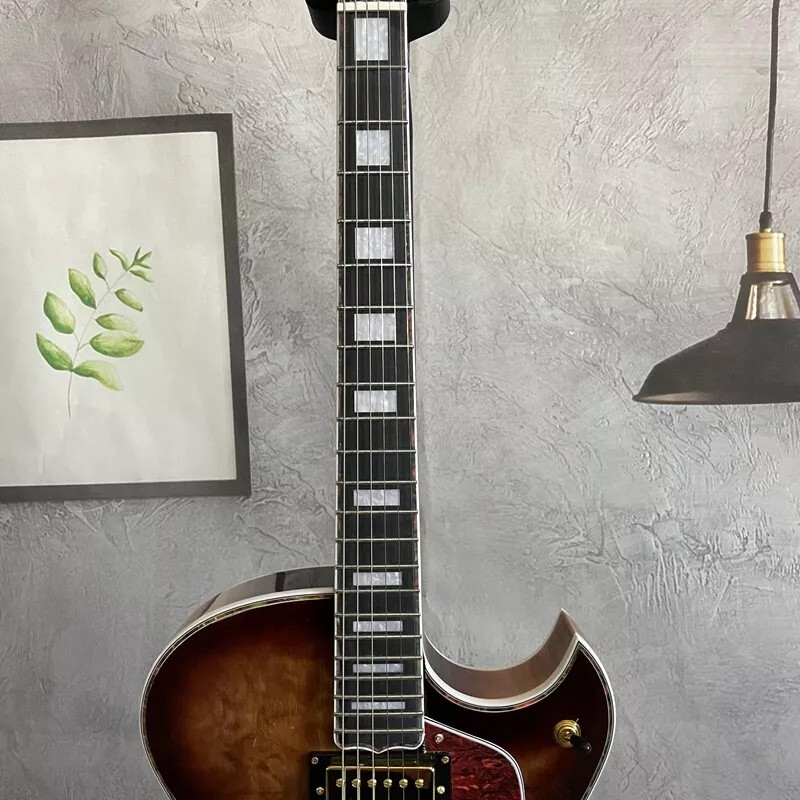 Custom Vintage Burst Byrdland Jazz Electric Guitar Flamed Maple Top with Gold Hardware HH Pickups