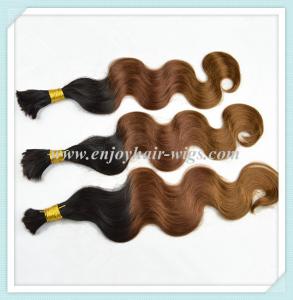 Quality Malaysian 5A virgin remy hair bulk ,ombre natural color/33#/30#, body wave 10''-26''length wholesale