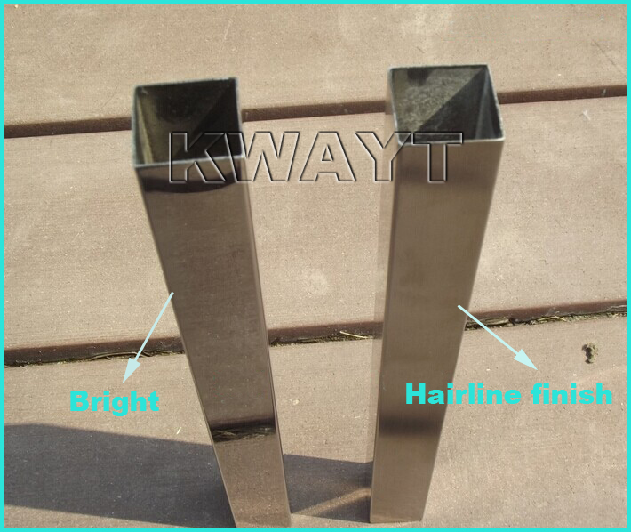 600 grit polished stainless steel square tube for decoration