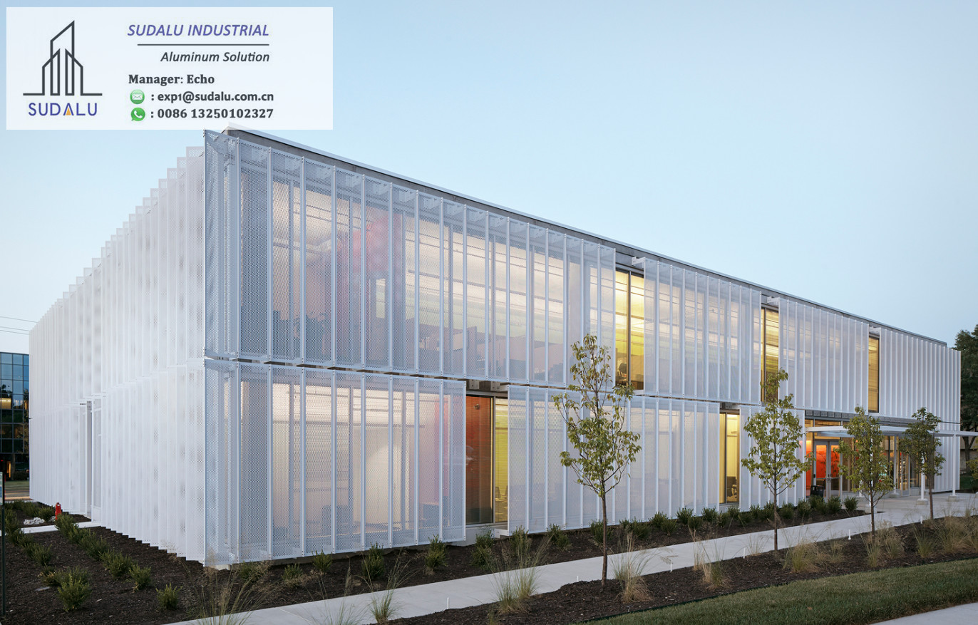 SUDALU Solar Shape Aluminum Facade Cladding Panel for Outdoor Decoration Metal Perforated Panel