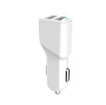 White KOSUN 5V2.4A Dual Port Vehicle Charger Samsung